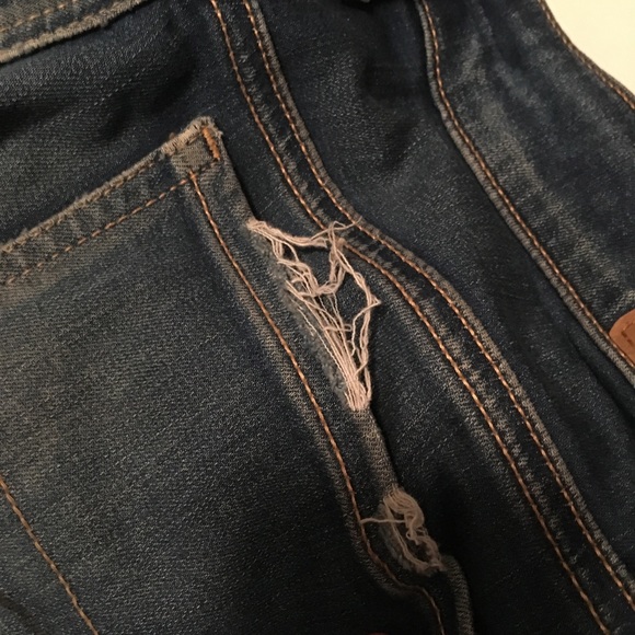 DEEP BLUE AMERICAN EAGLE SIZE 6 SKINNY JEGGINGS - Picture 7 of 8